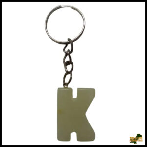 Handcrafted Onyx Marble Alphabetic Keychain