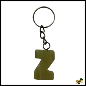 Handcrafted Onyx Marble Alphabetic Keychain