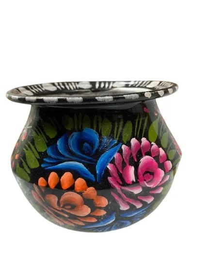 Truck Art Mutki – Hand-Painted Decorative Pot (11.5cm) | Traditional Pakistani Art for Home Décor & Gifts - Image 3