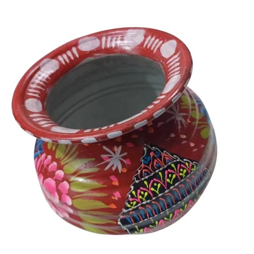 Truck Art Mutki – Hand-Painted Decorative Pot (16.5cm) | Traditional Pakistani Art for Home Décor & Gifts - Image 6