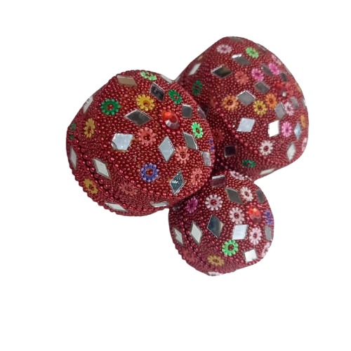 Handcrafted Decorative Bajri Box – Set of 3 - Image 4