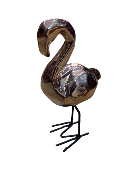 Elegant Golden Flamingo Metal Sculpture – Modern Home Décor Accent - Image 6