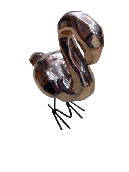 Elegant Golden Flamingo Metal Sculpture – Modern Home Décor Accent - Image 7