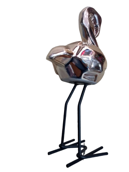Elegant Golden Flamingo Metal Sculpture – Modern Home Décor Accent - Image 8