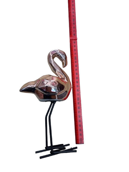 Elegant Golden Flamingo Metal Sculpture – Modern Home Décor Accent - Image 13