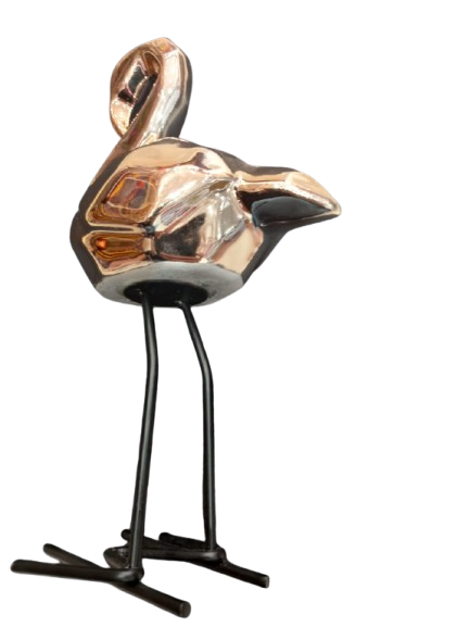 Elegant Golden Flamingo Metal Sculpture – Modern Home Décor Accent - Image 18