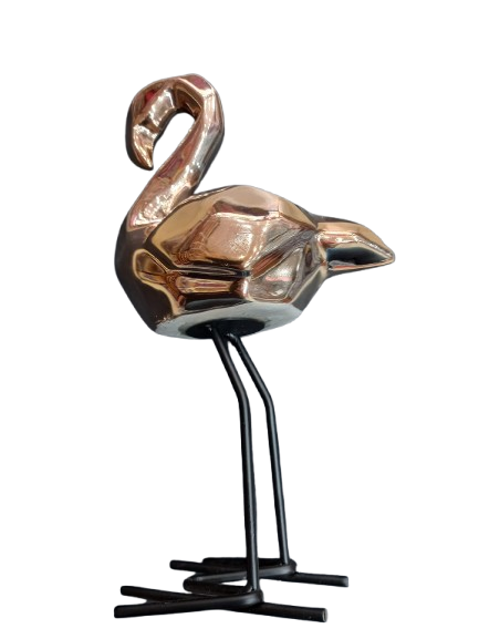 Elegant Golden Flamingo Metal Sculpture – Modern Home Décor Accent - Image 16