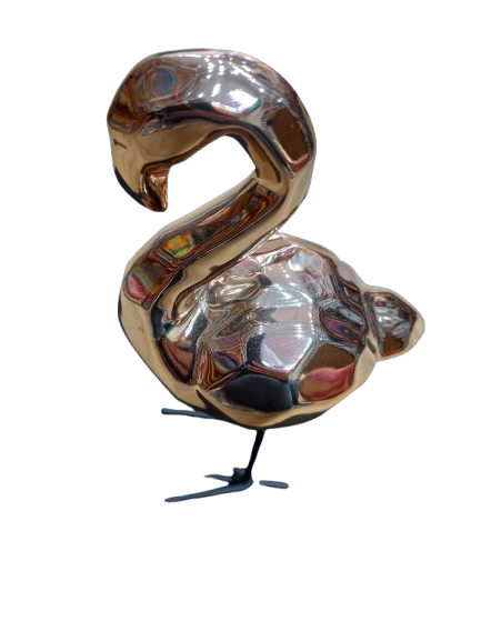 Elegant Golden Flamingo Metal Sculpture – Modern Home Décor Accent - Image 17