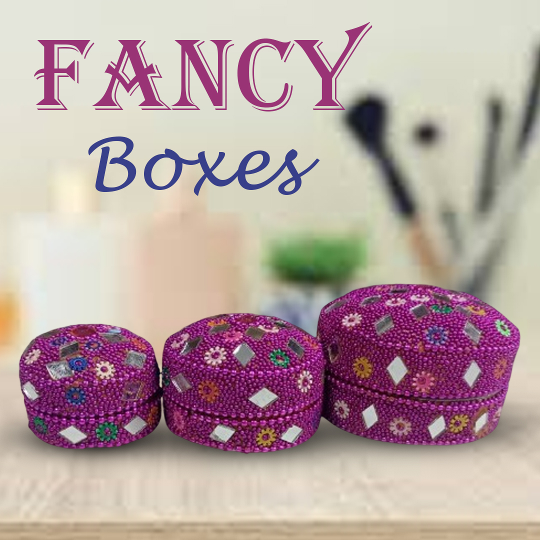 Handcrafted Decorative Bajri Box – Set of 3