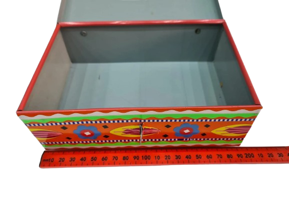 Chamakpatti Box: Real Truck Art Design for Storage and Decoration (W-20, H-14 cm) - Image 10