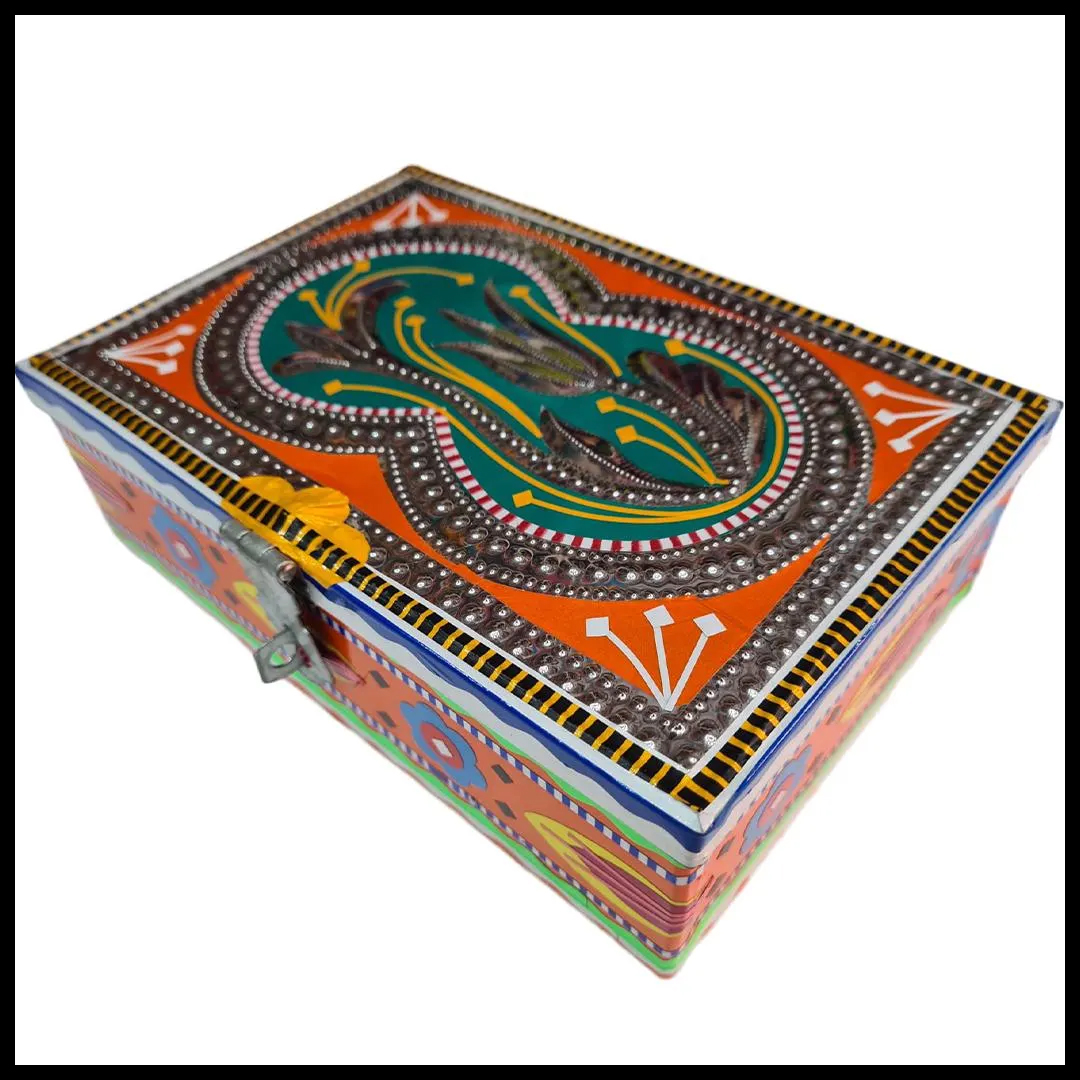 Chamakpatti Box: Real Truck Art Design for Storage and Decoration (W-20, H-14 cm) - Image 3