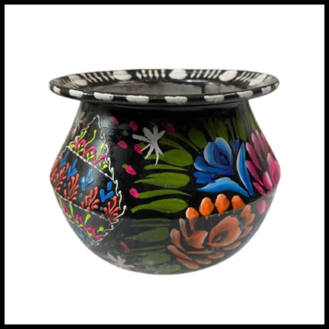 Truck Art Mutki – Hand-Painted Decorative Pot (11.5cm) | Traditional Pakistani Art for Home Décor & Gifts - Image 2