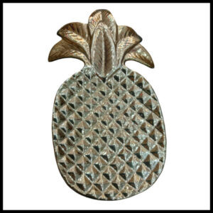Handcrafted Ceramic Golden Pineapple Decorative Tray | Luxury Serving & Home Décor Tray