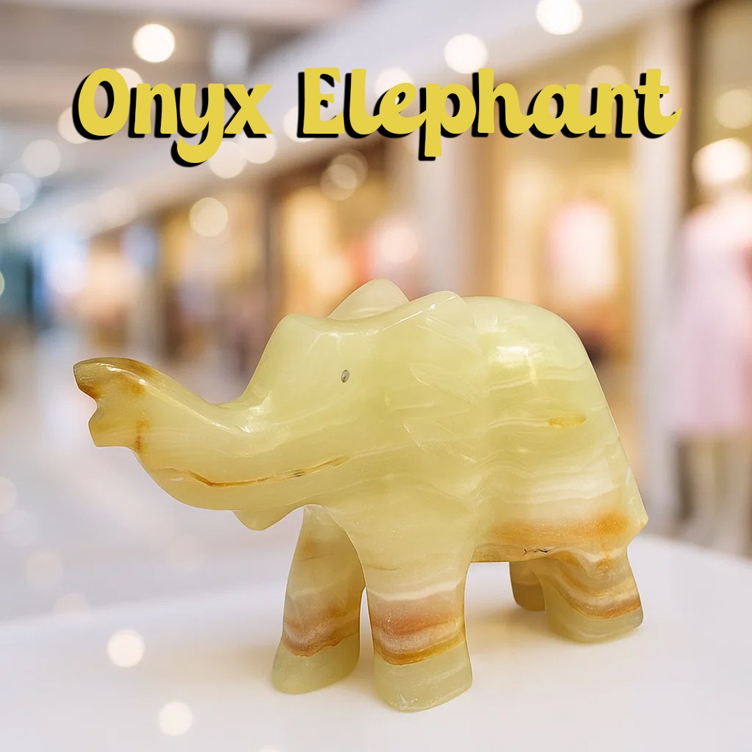Onyx Elephant (Size :11 cm)