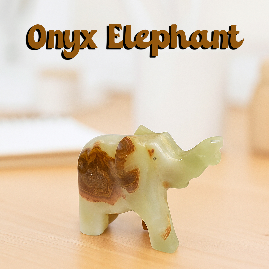 Onyx Elephant (Size :11 cm)