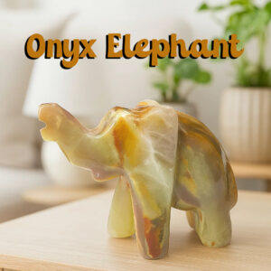 Onyx Elephant (Size : 9 cm)