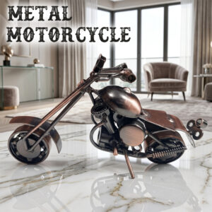 Handcrafted Vintage Metal Motorcycle size : 15cm