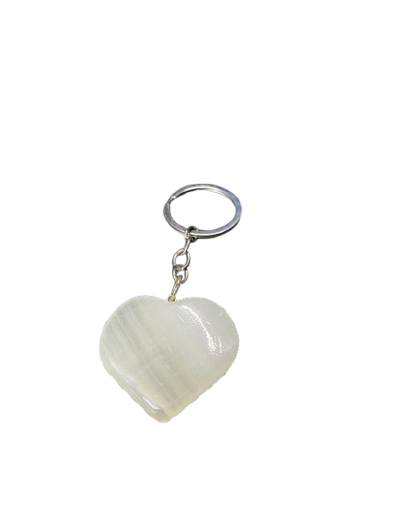 Handcrafted Onyx Marble Heart Keychain - Image 5