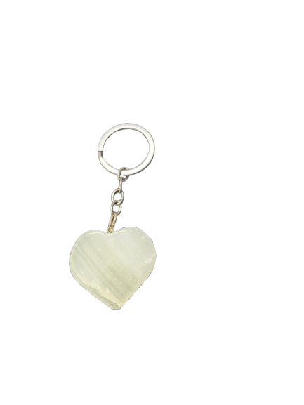 Handcrafted Onyx Marble Heart Keychain - Image 3
