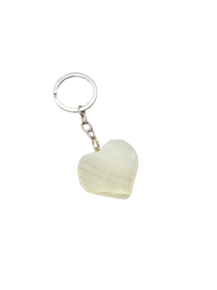 Handcrafted Onyx Marble Heart Keychain - Image 6