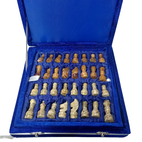 Handcrafted Onyx Marble Chess Board Size:8x8inch - Image 9