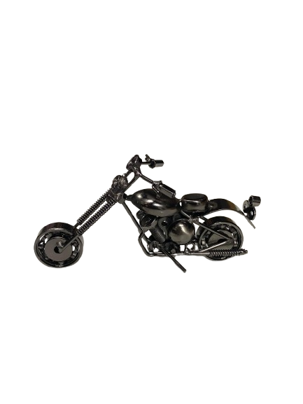Handcrafted Vintage Metal Motorcycle size : 15cm - Image 4