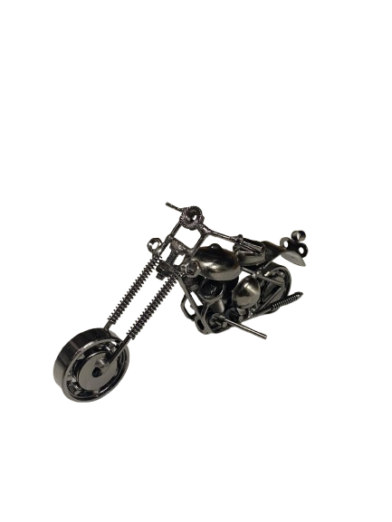 Handcrafted Vintage Metal Motorcycle size : 15cm - Image 3