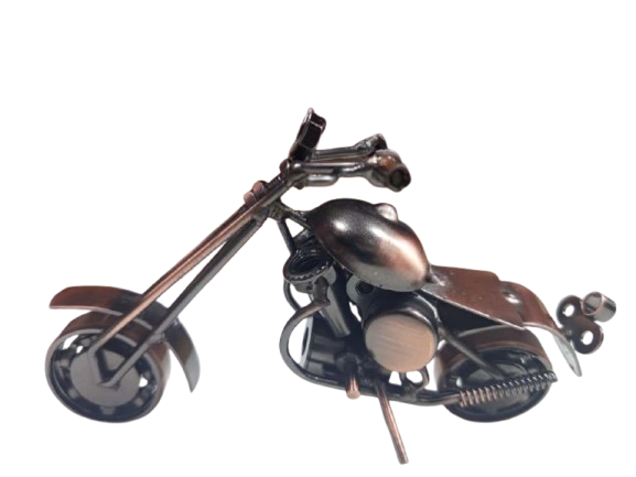 Handcrafted Vintage Metal Motorcycle size : 15cm - Image 3
