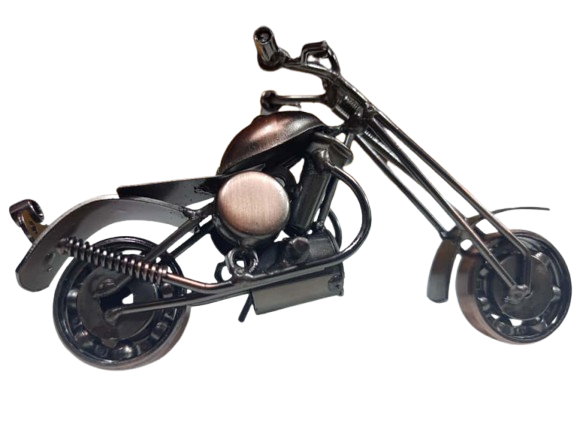 Handcrafted Vintage Metal Motorcycle size : 15cm - Image 6