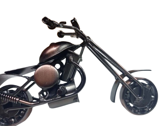 Handcrafted Vintage Metal Motorcycle size : 15cm - Image 7