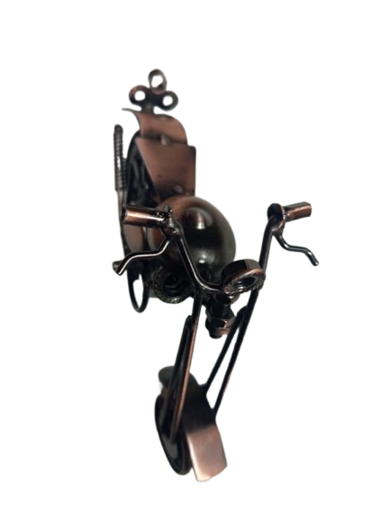 Handcrafted Vintage Metal Motorcycle size : 15cm - Image 10