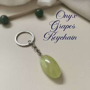 Handcrafted Onyx Marble Grapes Keychain