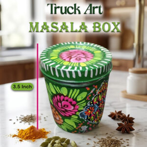 Truck Art Masala Box – Traditional Pakistani Spice Storage (H-3.5 Inch)