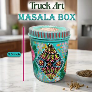 Truck Art Masala Box – Traditional Pakistani Spice Storage (H-3.5 Inch)