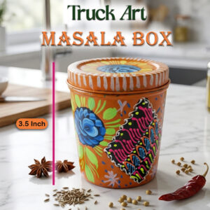 Truck Art Masala Box – Traditional Pakistani Spice Storage (H-3.5 Inch)