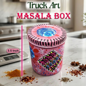 Truck Art Masala Box – Traditional Pakistani Spice Storage (H-3.5 Inch)