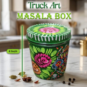 Truck Art Masala Box – Traditional Pakistani Spice Storage (H-4 Inch)