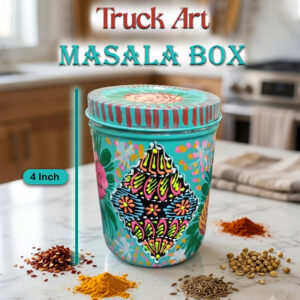 Truck Art Masala Box – Traditional Pakistani Spice Storage (H-4 Inch)