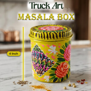 Truck Art Masala Box – Traditional Pakistani Spice Storage (H-4 Inch)