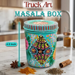 Truck Art Masala Box – Traditional Pakistani Spice Storage (H-4.5 Inch)