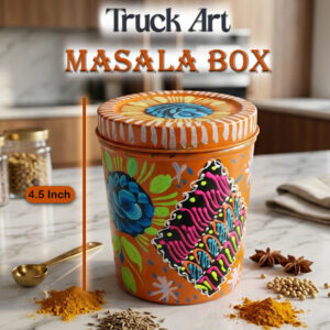 Truck Art Masala Box – Traditional Pakistani Spice Storage (H-4.5 Inch)