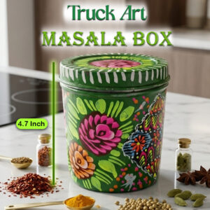Truck Art Masala Box – Traditional Pakistani Spice Storage (H-4.7 Inch)