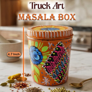 Truck Art Masala Box – Traditional Pakistani Spice Storage (H-4.7 Inch)