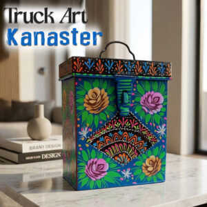 Hand-Painted Truck Art Kanaster – Size: (W-6 x H-7.5)