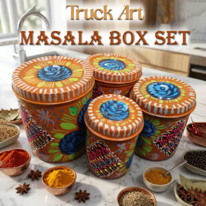 Truck Art Masala Box Set – Vibrant Handmade Spice Storage