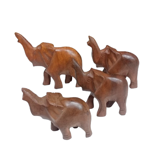 Handcrafted Wooden Elephant Set - Image 11