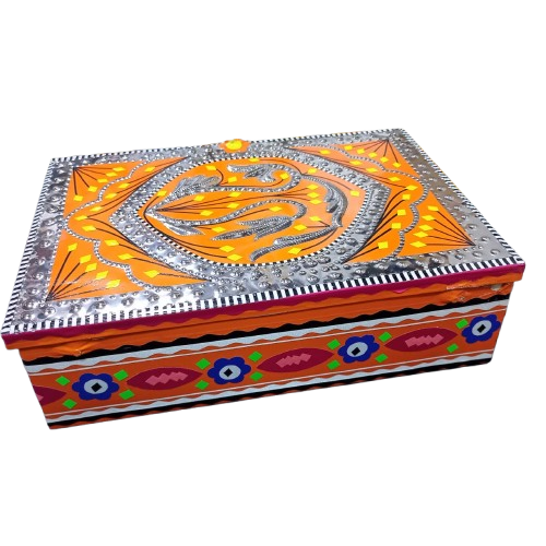 Chamakpatti Box: Real Truck Art Design for Storage and Decoration (W-27, H-19 cm) - Image 8