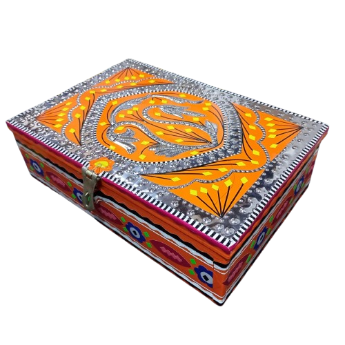 Chamakpatti Box: Real Truck Art Design for Storage and Decoration (W-27, H-19 cm) - Image 9
