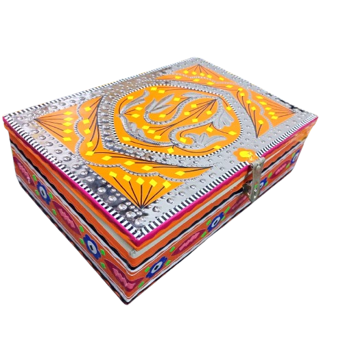 Chamakpatti Box: Real Truck Art Design for Storage and Decoration (W-27, H-19 cm) - Image 12