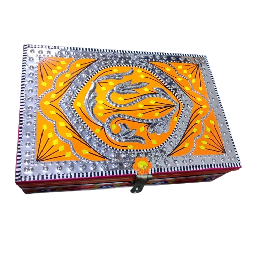 Chamakpatti Box: Real Truck Art Design for Storage and Decoration (W-27, H-19 cm) - Image 11